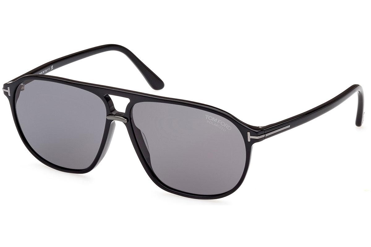 Tom Ford BRUCE (FT1026-N 01D) 61 | Polarize Unisex Siyah Güneş Gözlüğü